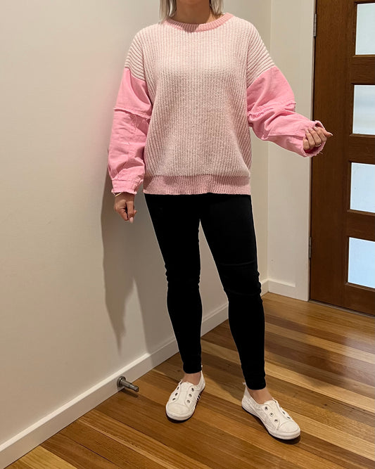 Layne Knit - Pink Sleeve