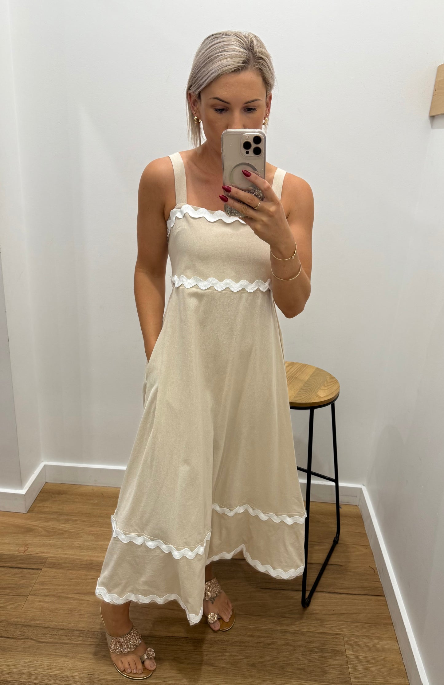 Costa Rica Midi Dress - Natural