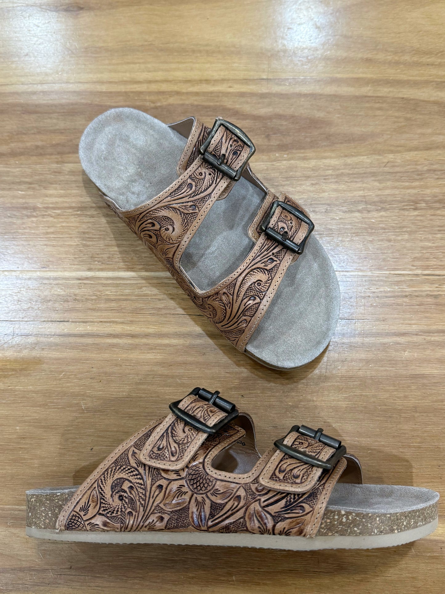 Footo Western Handtooled Sandal