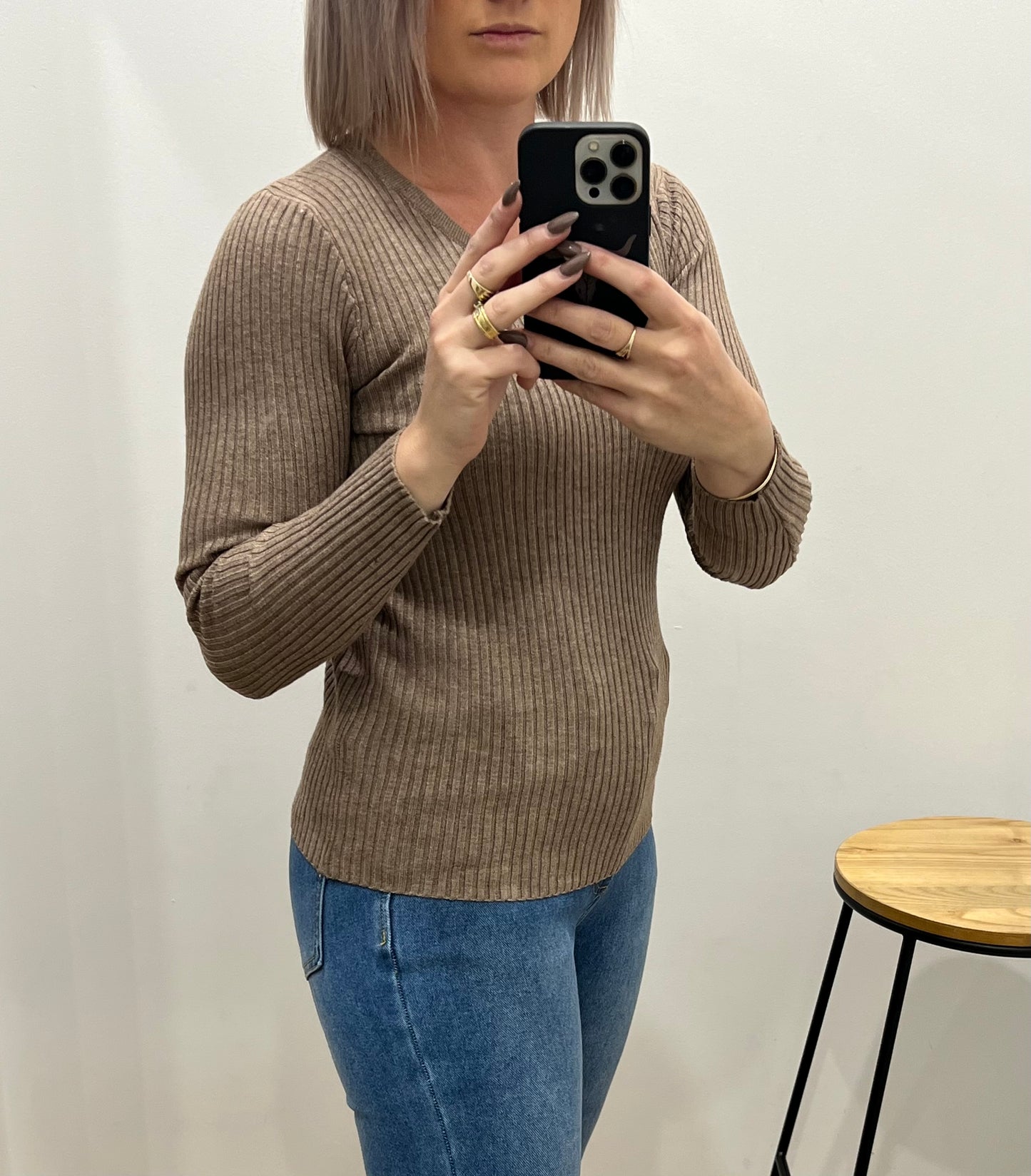 Basic Rib Knit - Mocha