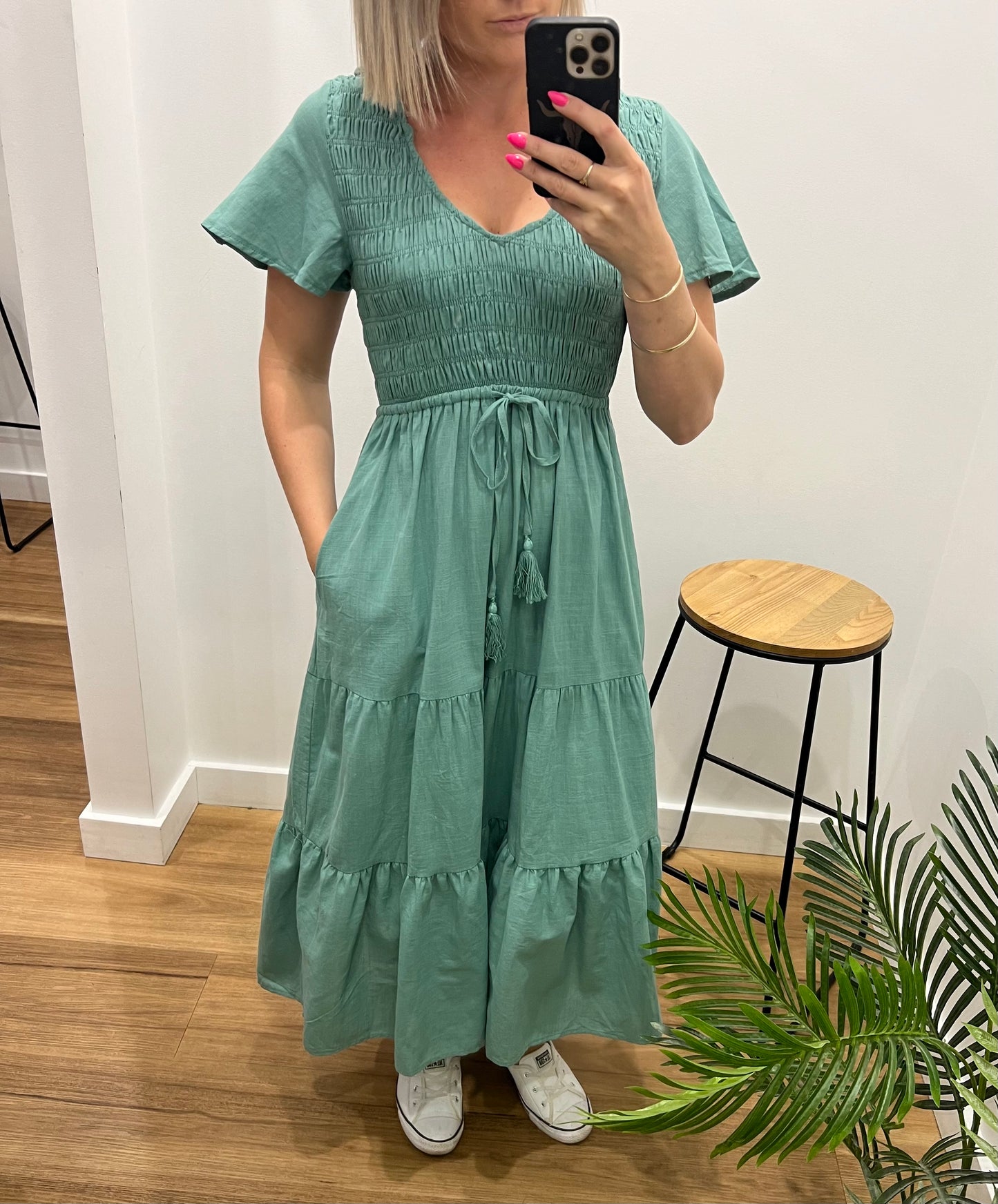 Carla Midi Dress - Sage