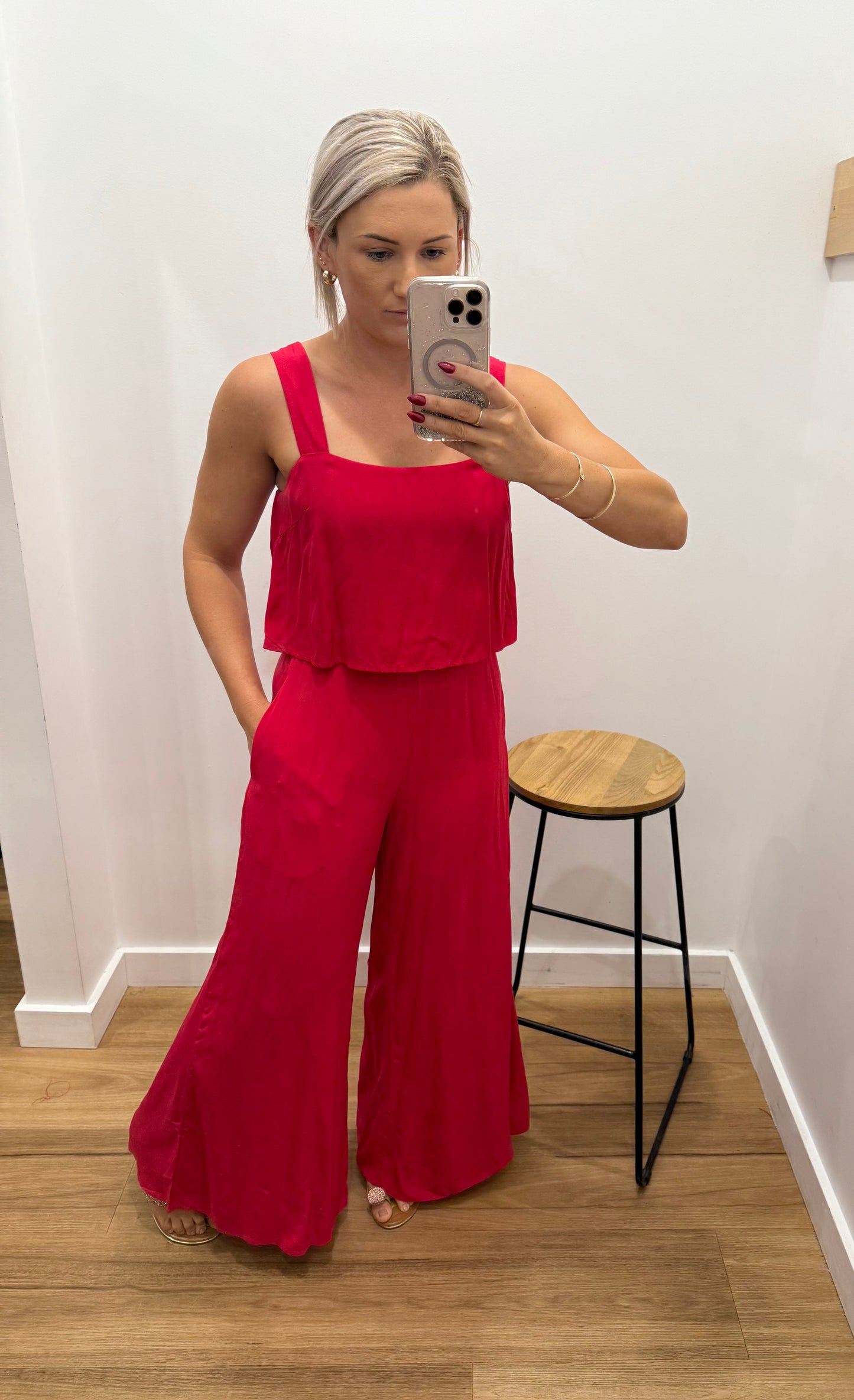 Santo Jumpsuit - Red