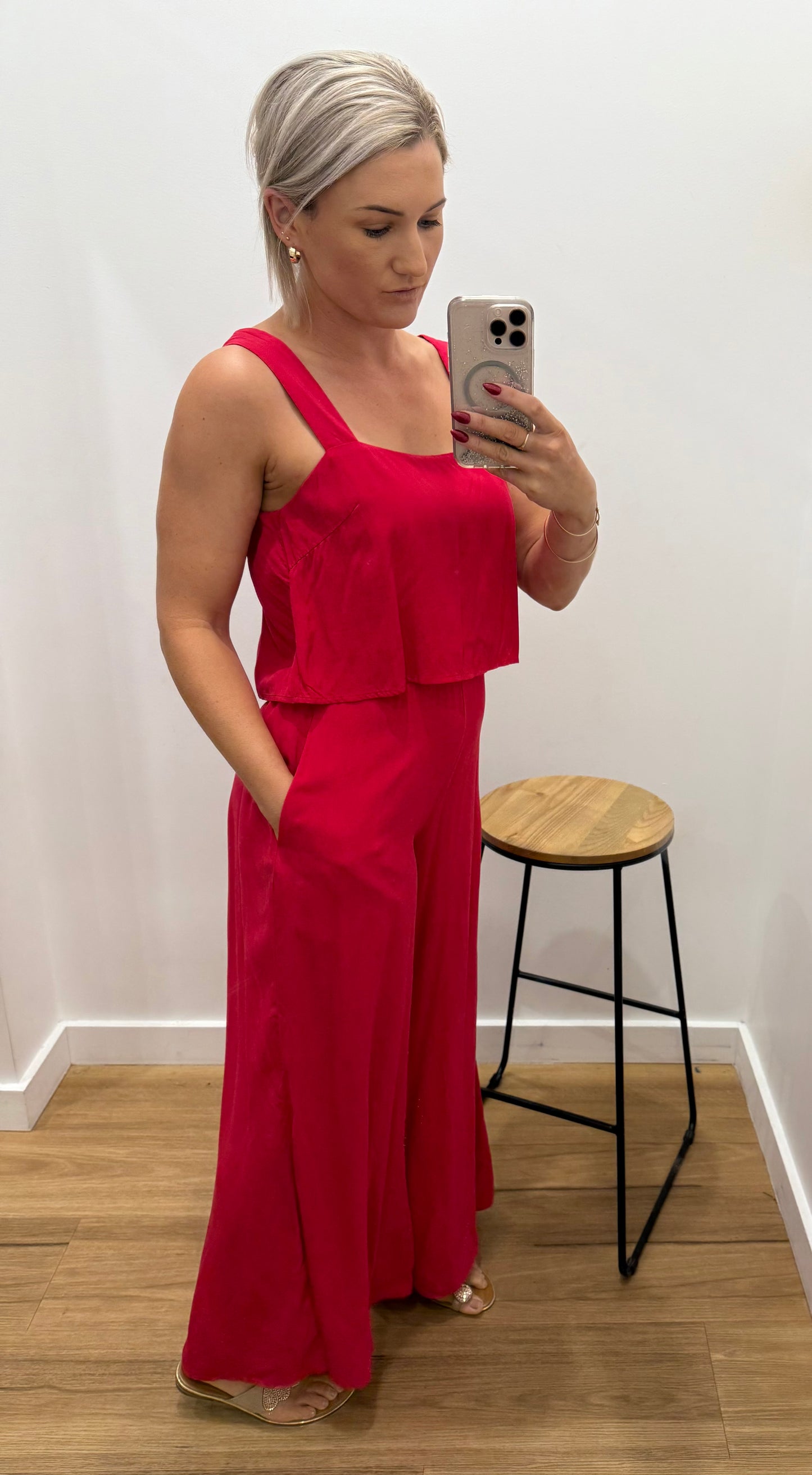 Santo Jumpsuit - Red