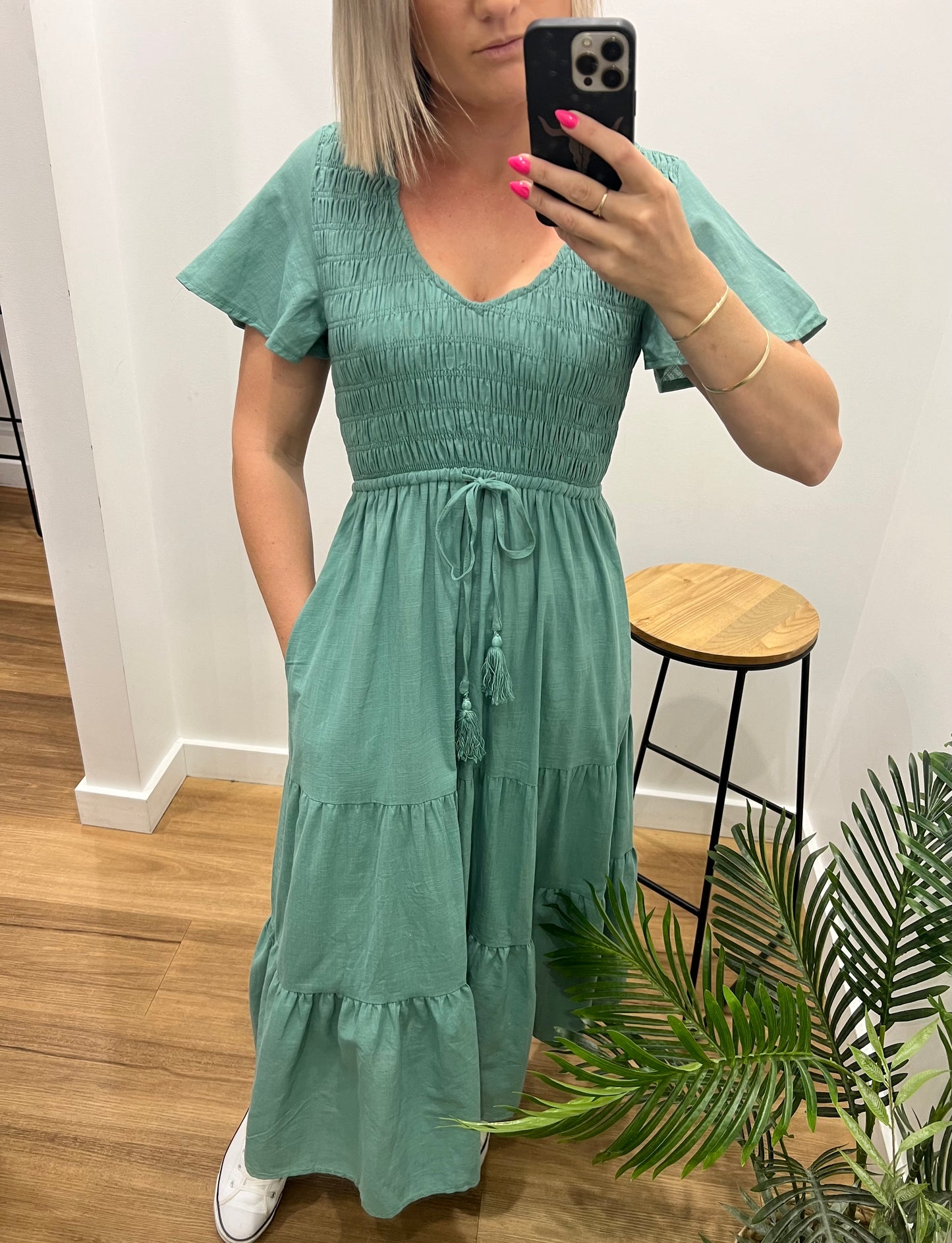 Carla Midi Dress - Sage