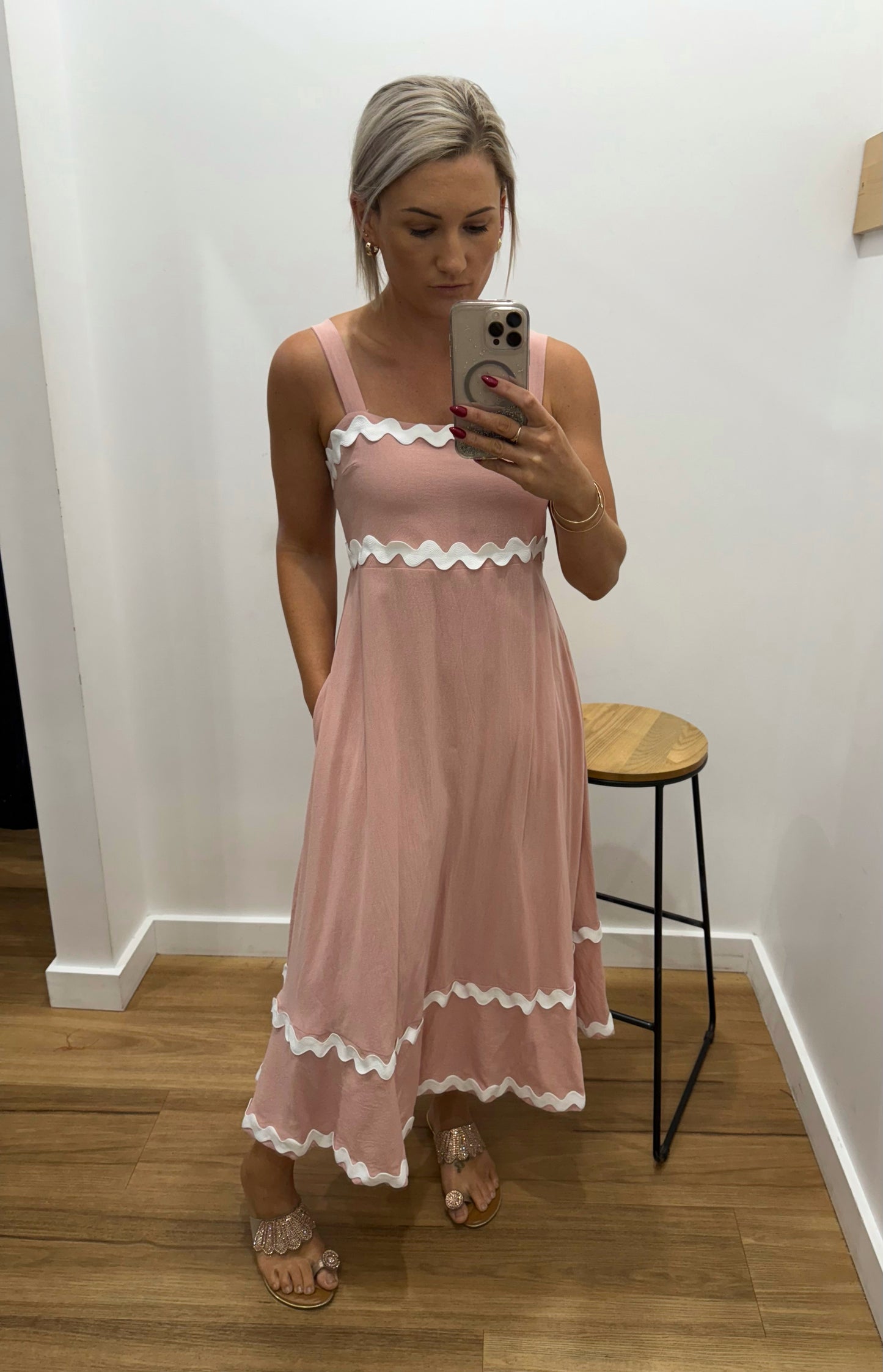 Costa Rica Midi Dress - Pink