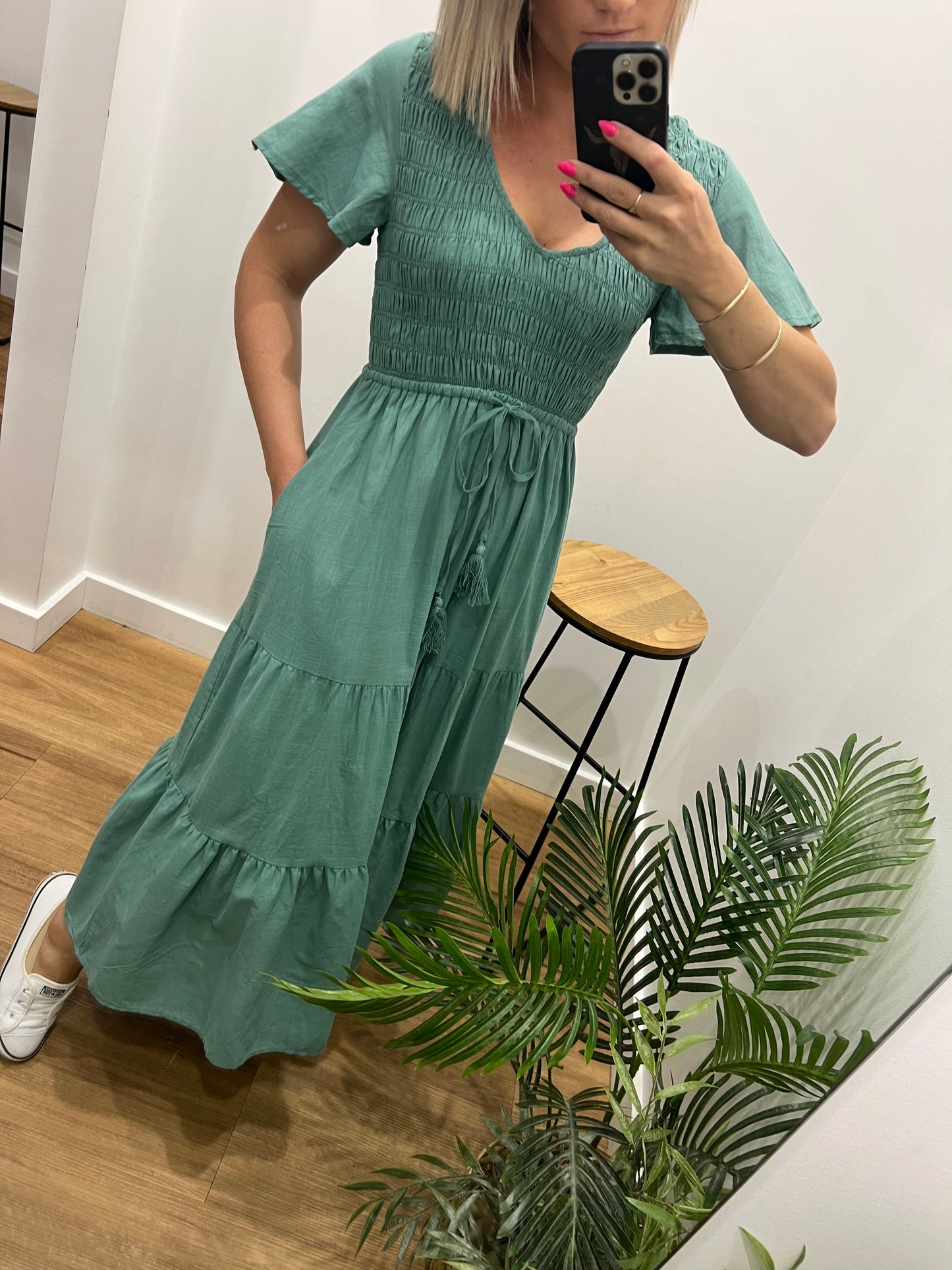 Carla Midi Dress - Sage