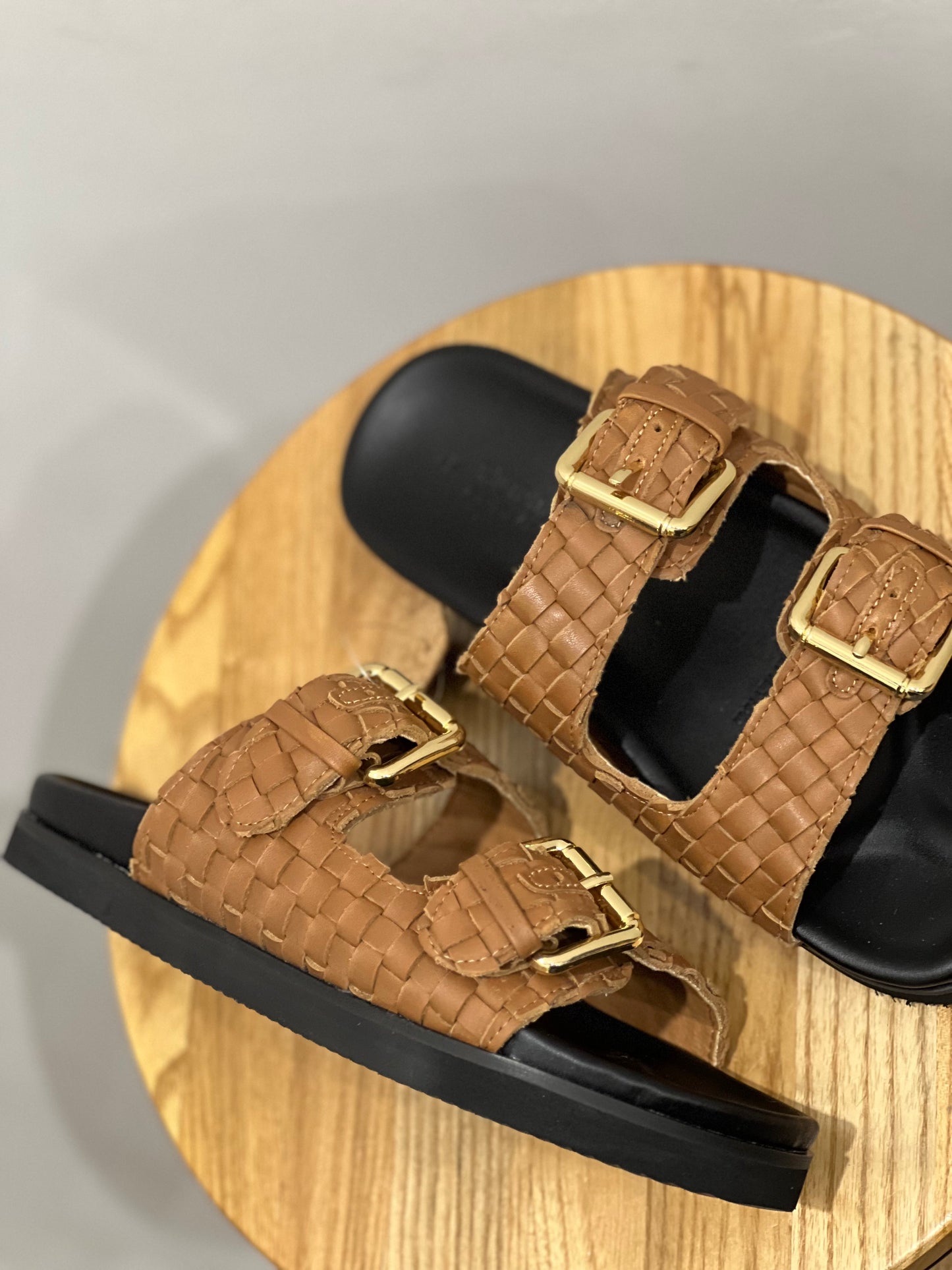 Blair Leather Slide - Tan