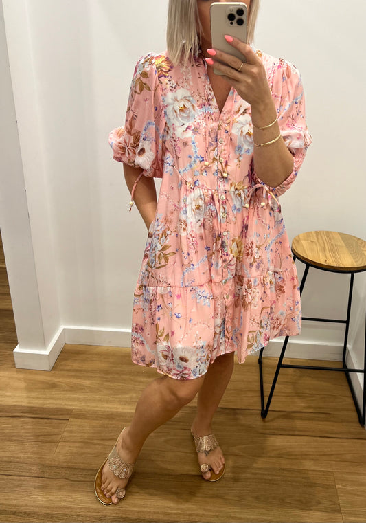 Miami Rose Sleeve Dress