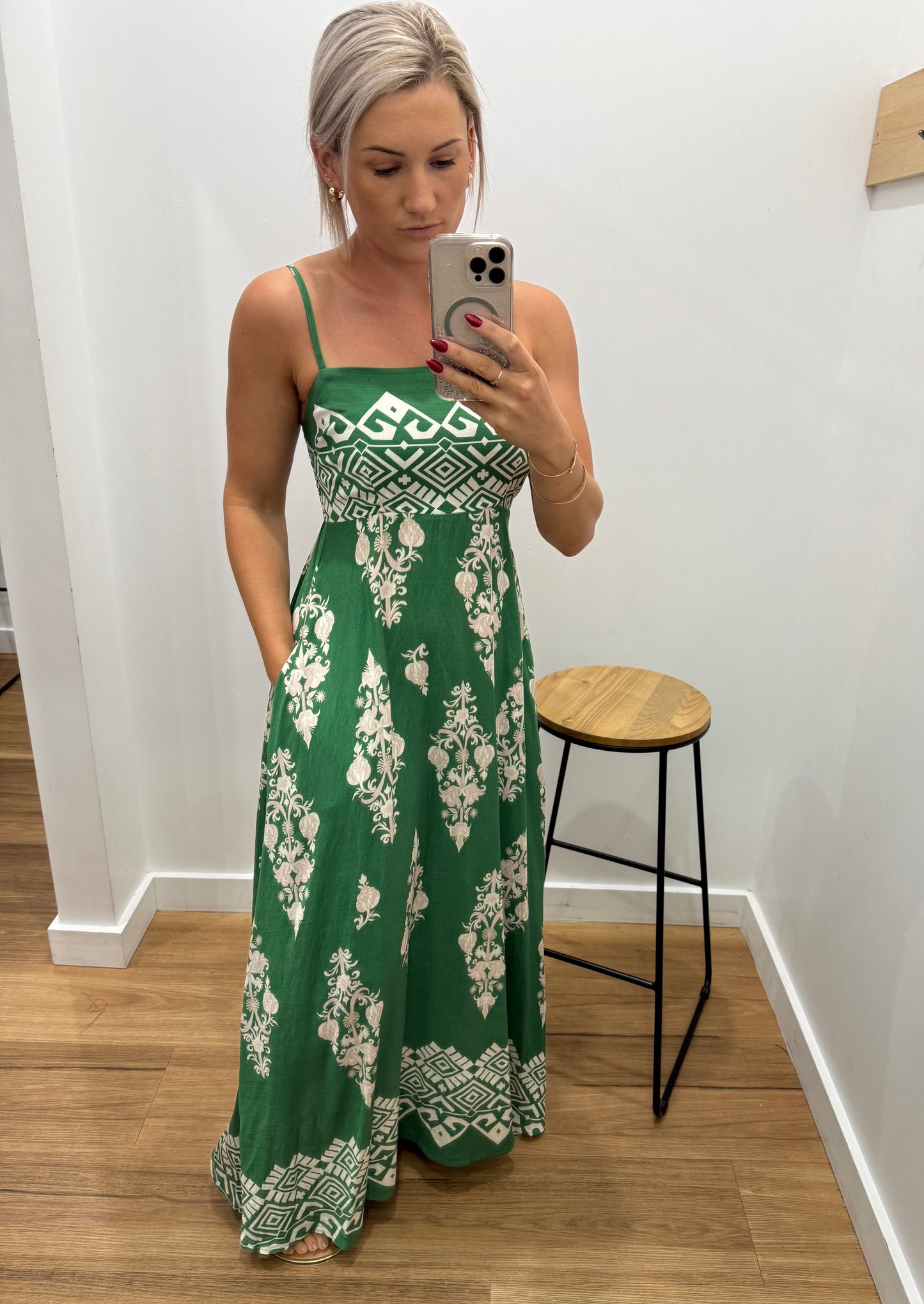 Wyoming Midi Dress - Green