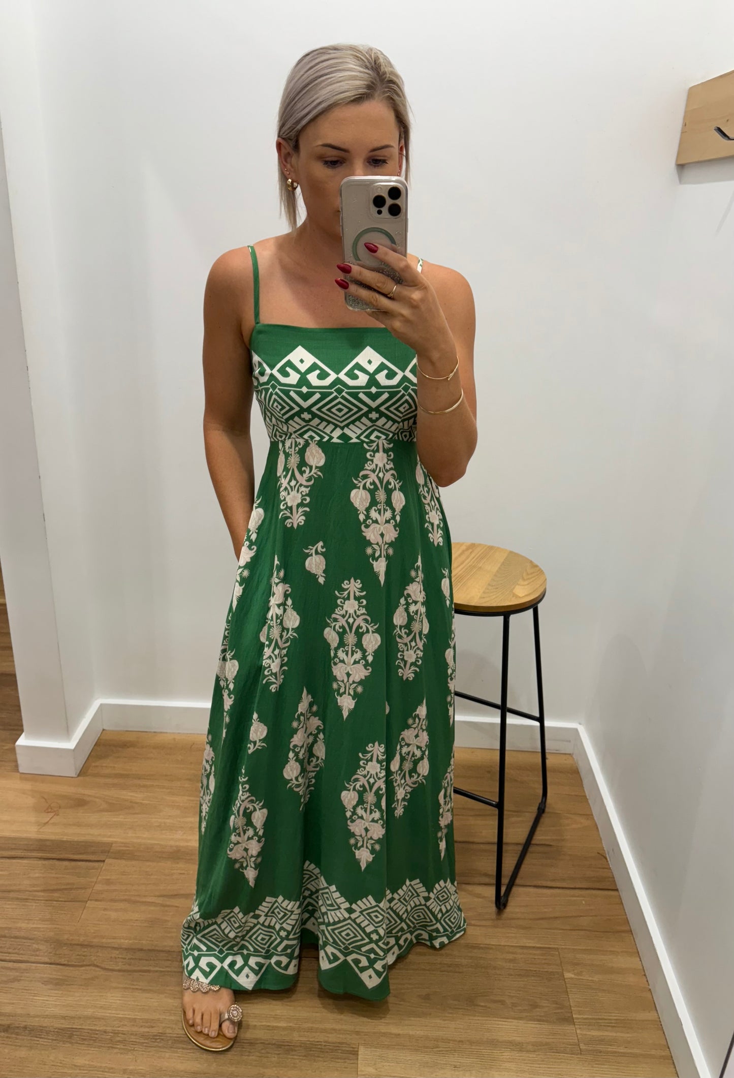 Wyoming Midi Dress - Green