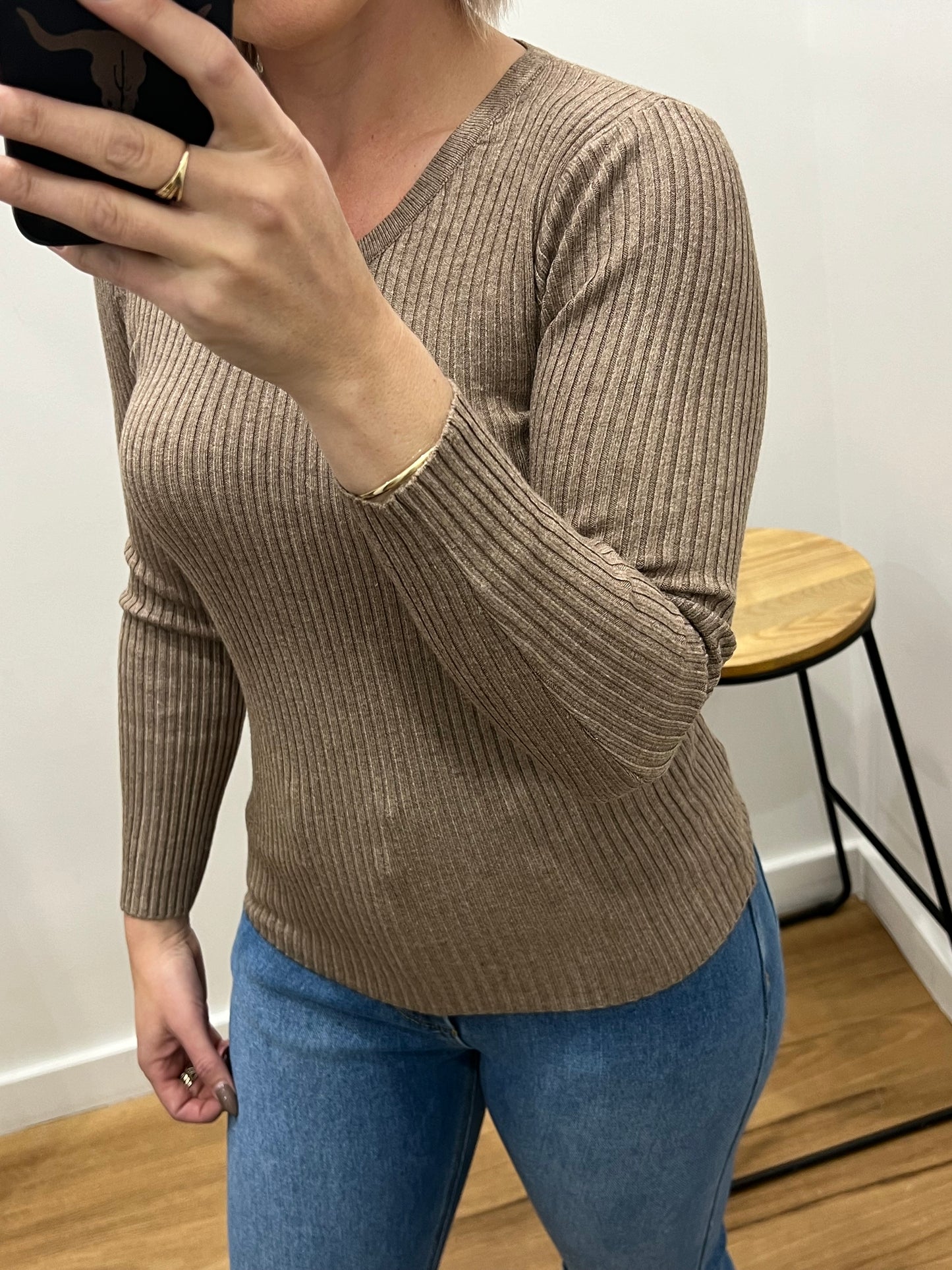 Basic Rib Knit - Mocha