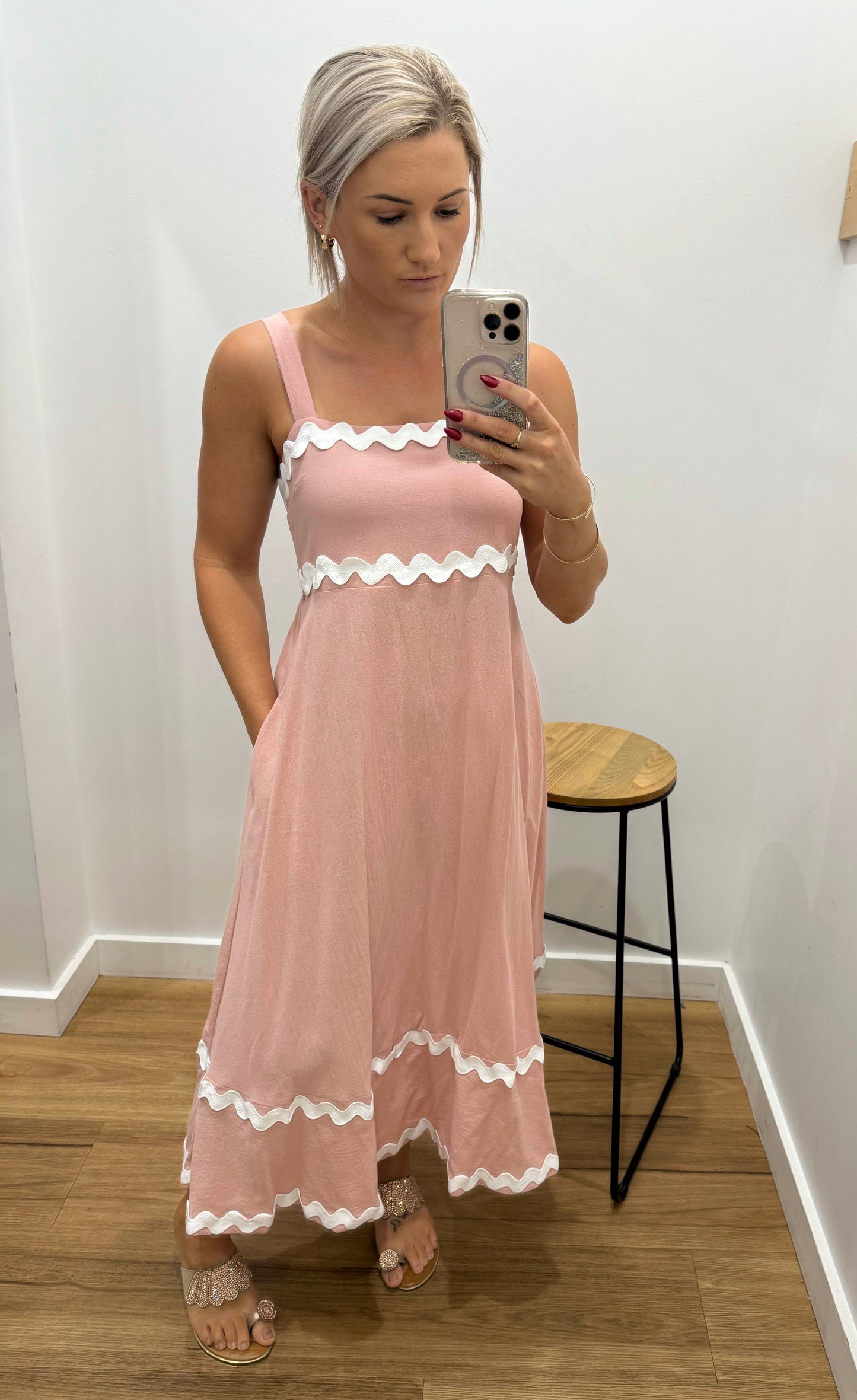 Costa Rica Midi Dress - Pink