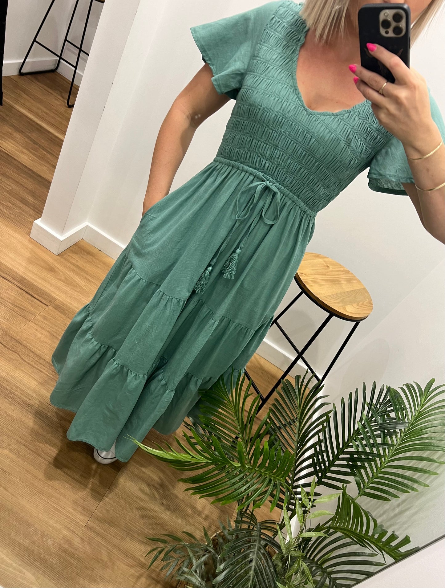 Carla Midi Dress - Sage