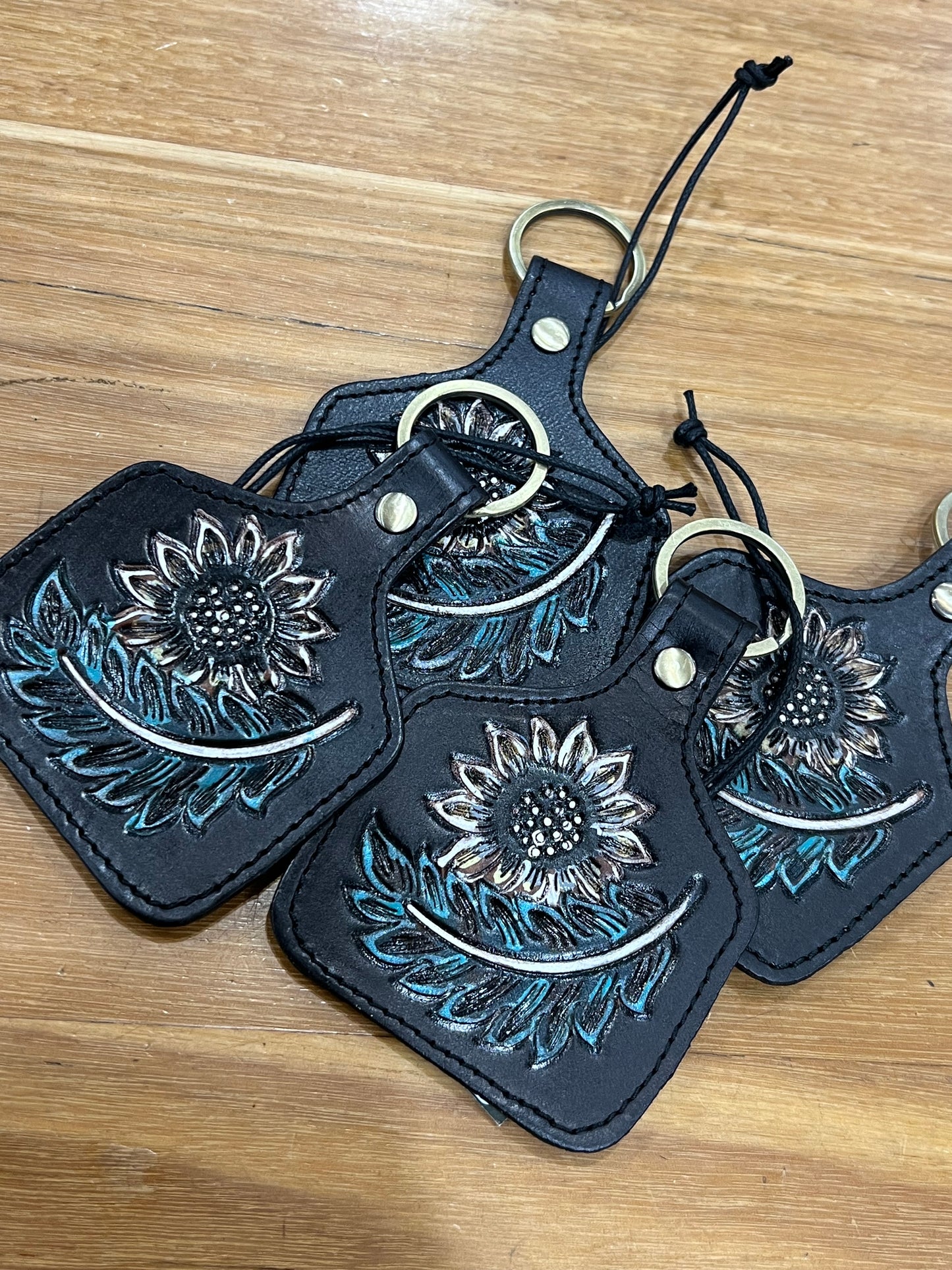 Dusty Bloom Leather Key Ring